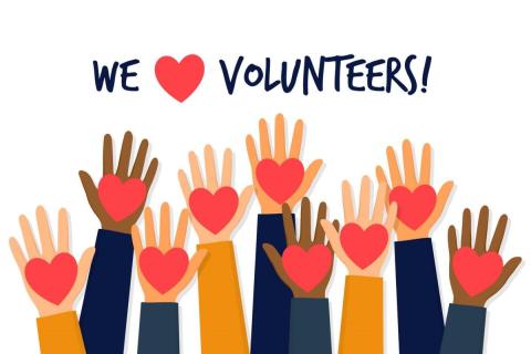 We love volunteers image