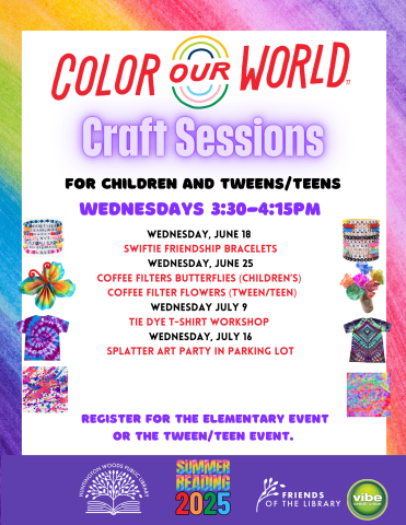 Flyer for Summer Craft events 