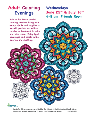 Adult Coloring Flyer