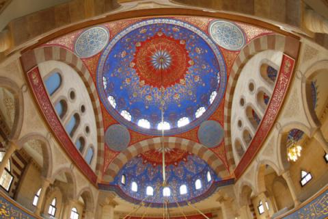 Decorative ceiling at the Arab American National Museum.