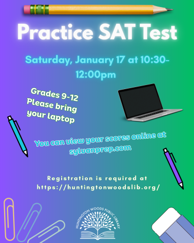 SAT Practice test flyer 