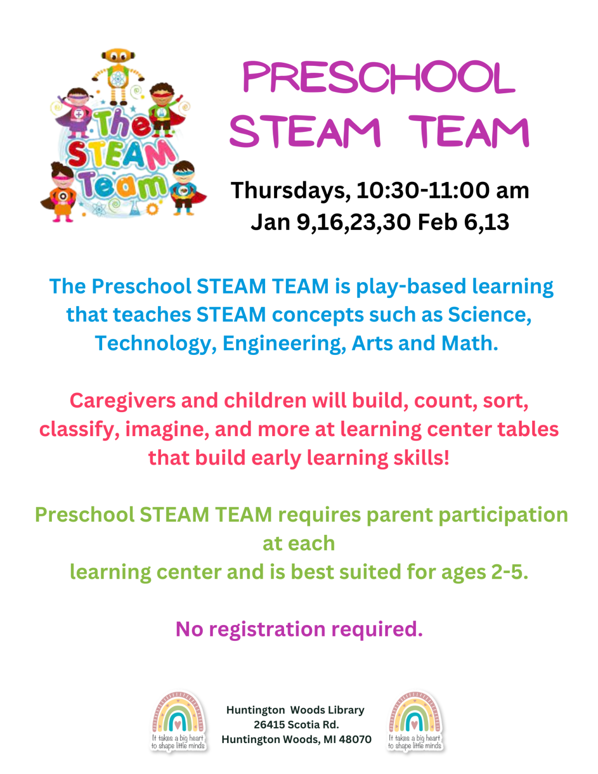Preschool Steam Team Poster