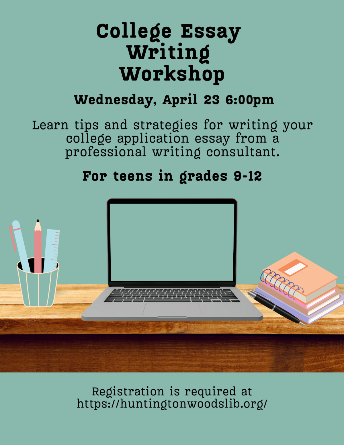 Poster for College Essay Workshop