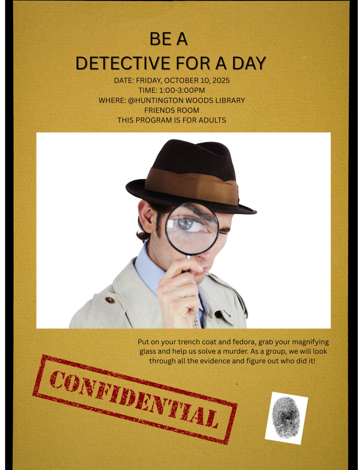 Detective for a Day flyer